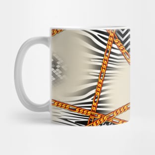 Animal skins,fabric pattern,chain,snake,zebra,polka dots Mug